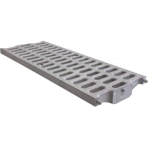 Grille renforcée Pratiko - série 200 - PVC anti-choc - gris - 200 x 500 mm - First Plast