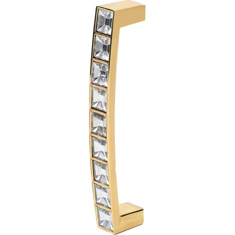 Poignée de tiroir moderne en cristal double trou pour porte d'armoire, placard et commode (1/5)