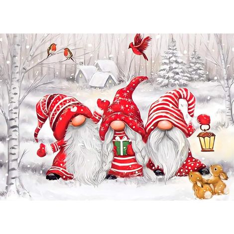 Peinture diamant de Noël (30x40cm) style 21 (1/5)