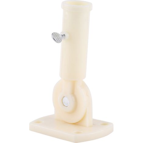 Verstellbare Kunststoff-Wandhalterung für Fahnenmast, 30 mm Durchmesser, feste Unterstützung, Basis für Fahne und Windsack, robust und einfach zu montieren. (1/5)