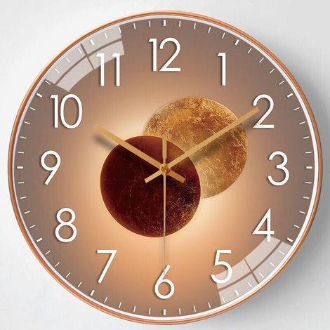 Orologio da parete moderno silenzioso CandyAlley, 30 cm, al quarzo, per cucina, radiocontrollato, per soggiorno, camera da letto, ufficio (Luna) Ulisem (1/4)