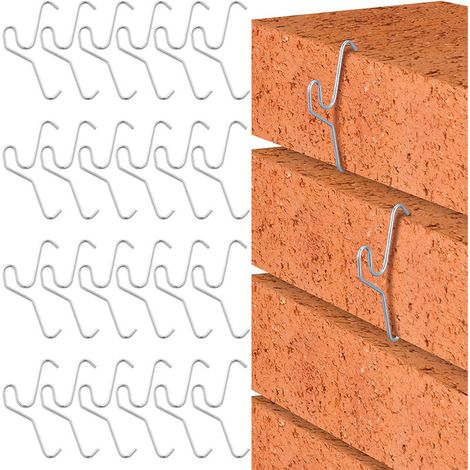 Crochets muraux en acier inoxydable pour briques, crochets muraux polyvalents pour briques, organiseurs d'outils de jardinage, destinés à suspendre des couronnes de Noël (1/5)