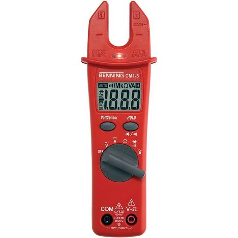 Benning CM 1-3 Stromzange, Hand-Multimeter  digital  CAT III 1000 V, CAT IV 600 V Anzeige (Counts): (1/4)