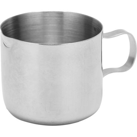Petit pot à mousse de lait 30ml en acier inoxydable corps droit matériau alimentaire facile à nettoyer pour foyers cafés (1/5)