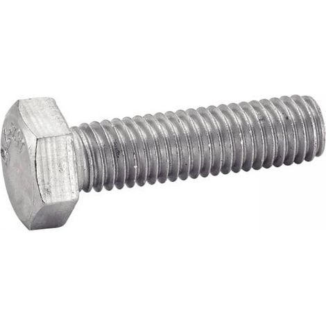 10 Vis à Métaux Tête Hexagonale Filetage Total 20 x 130 mm - DIN 933 - Inox A2 - D-Work