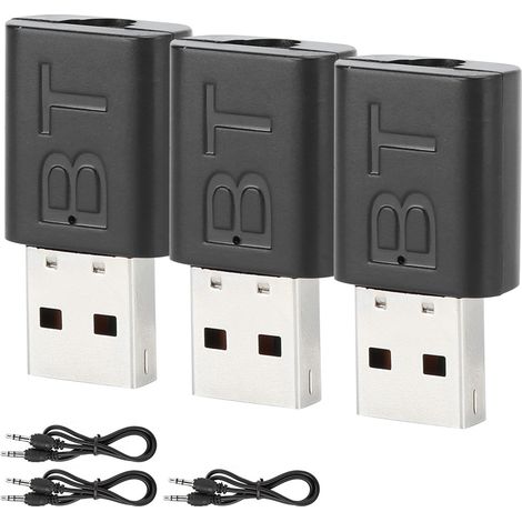 3PCS Adaptateur Bluetooth 5.0 KN320 Émetteur/Récepteur Audio sans Fil Compatibilité Universelle (1/5)