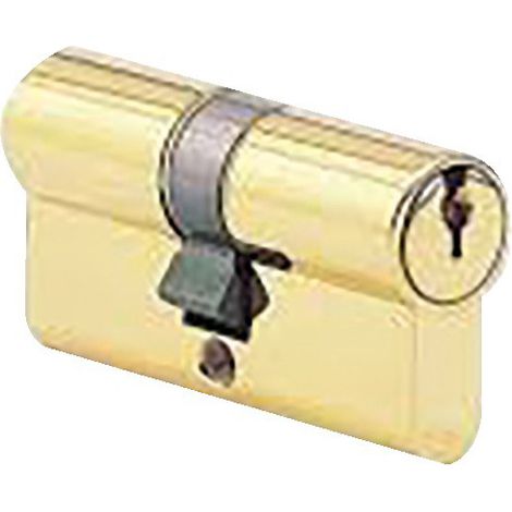 Cylindre à double entrée 30X50mm laiton poli clé sur numero BC4325 - CISA - 831017-01-0A04