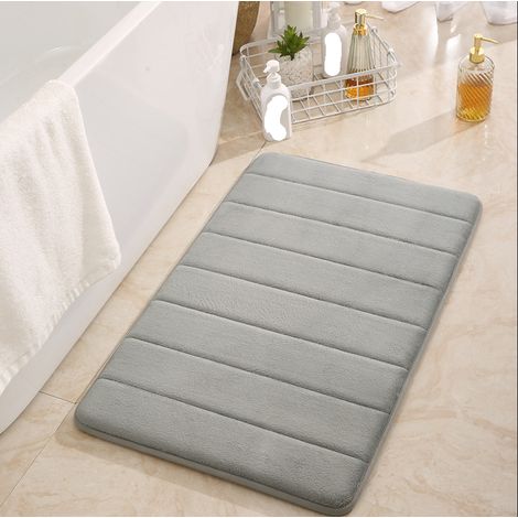 Tappeto da bagno morbidissimo e assorbente, antiscivolo, ad asciugatura rapida, lavabile in lavatrice, 4060 cm (1/2)