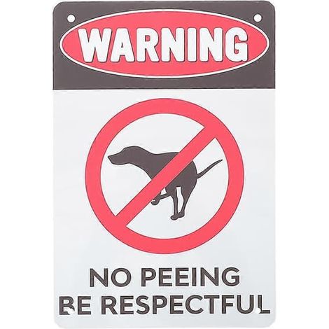 Panneau « Interdit aux chiens d'uriner » - Panneau de jardin - Attention aux chiens qui urinent - Soyez amical (1/2)