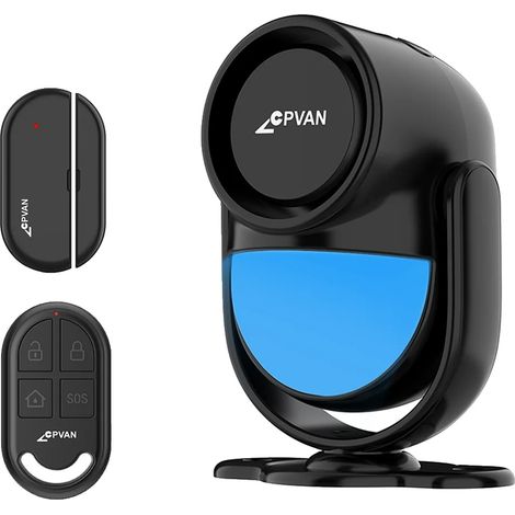 Sistema de alarma, control inalámbrico, detección de movimiento, conjunto Black B, enchufe europeo. (1/2)