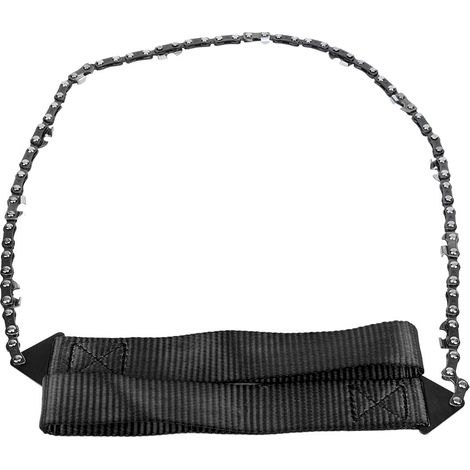 Outdoor-Handkettensäge aus Manganstahldraht, Taschenkettensäge, Notfall-Überlebenswerkzeug, 11-Zoll-Schneidklinge (Schwarz) (1/5)