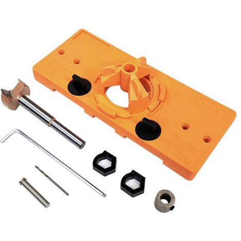 35-mm-Set für Scharniere, leichte und robuste Bohrschablone, Bohrhilfe für Holzbearbeitung, Öffnungspositionsanzeiger. (1/5)