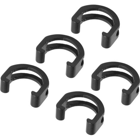 RISK 5er-Pack wiederverwendbare U-förmige Fahrradschnallen aus Aluminiumlegierung, Typ C, schwarz (1/5)