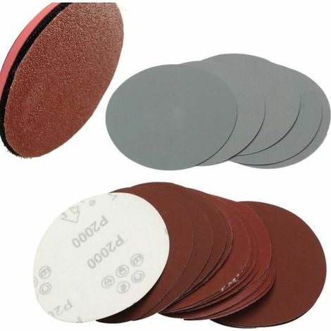 Green Mobility-25PCS 5 inch Feuille Papier de Verre Polissage Ponçage Grit 800 1000 1500 2000 3000 (1/4)