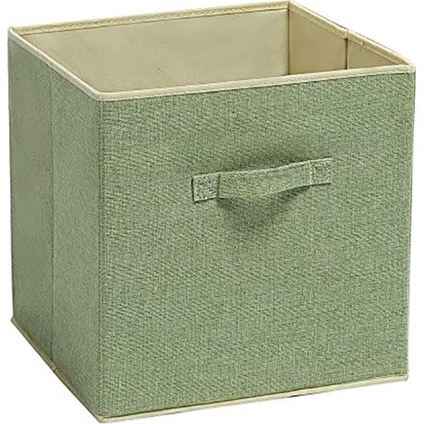 Cube De Rangement En Tissu Pliable Avec Couvercle - Organiseur De Placard Résistant - Pour Vêtements Et Jouets - Lot De 1 (1/5)