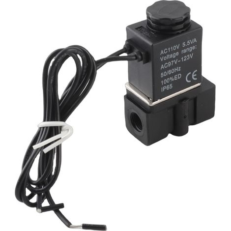 Électrovanne à réponse rapide en plastique 110 V, 2 positions, 2 voies, air, eau, huile (1/5)