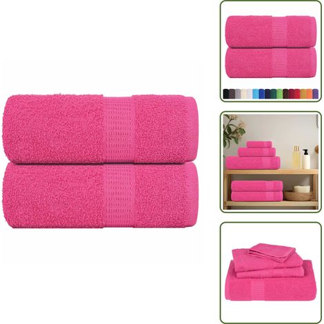 Gästetücher 2 Stk. Rosa 30x50 cm 360 g/m² 100% Baumwolle - Gästetuch - Gästetücher - Gästehandtuch - Handtuch (1/5)