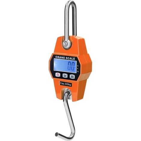 SJLERST Balance de grue numérique, balance électronique suspendue 300 kg 660 lb, balance suspendue industrielle avec capteur précis, mini balance LCD portable avec crochet pour usine de ferme de chass (1/5)