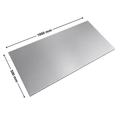 Meiser – Tôle acier galvanisé sendzimir 1000 x 500 mm – épaisseur 2 mm – Résistance à la corrosion – Découpe et fixation faciles