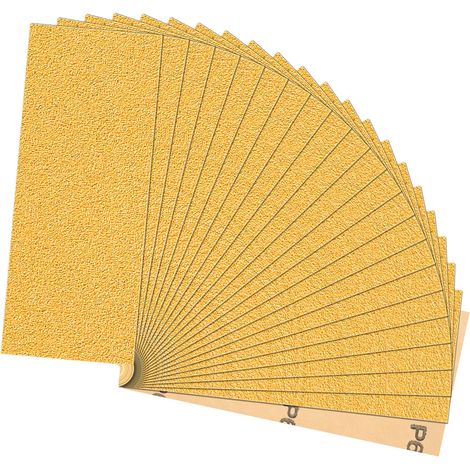 Papier de Verre,Papier Abrasif 60 Grains Utilisé pour polir métal cadre le bois les voiture 21 Pièces (1/5)