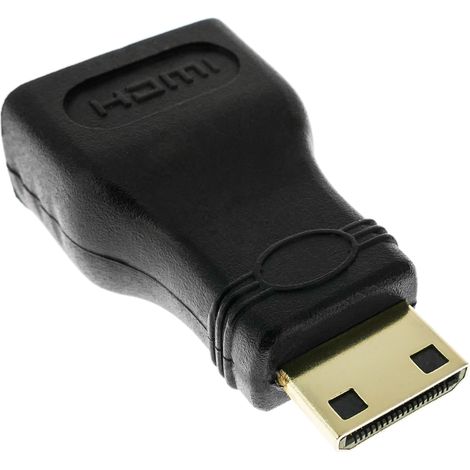 BeMatik - Adaptateur HDMI de HDMI type A femelle à mini HDMI type C mâle (1/5)