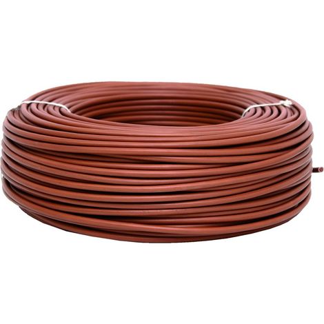 Rouleau de Câble Électrique de 100 m H07V-K Section 1 x 6 mm2 Couleur Marron