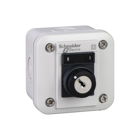 Cassetta pulsanti Harmony XALE selettore a chiave 2 posizioni O22mm bianco - XALE1441
