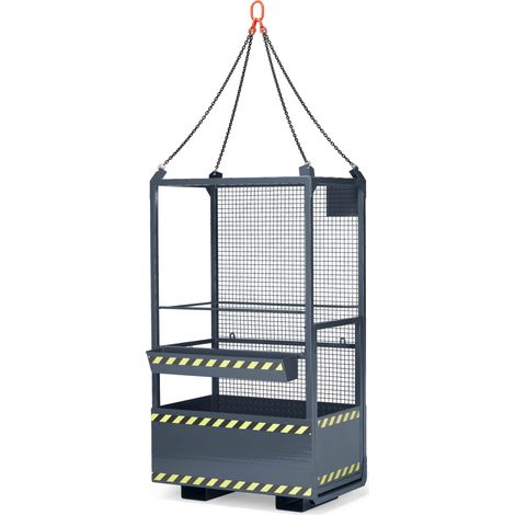 R+R Industrietechnik Arbeitskorb Typ RAK-Kranbar 1200x800x2200mm RAL 7016 Anthrazitgrau