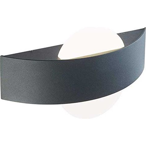Applique da parete led 8 watt nero doppia emissione di luce up e down lampada da interni alluminio e vetro opaco Luce naturale 4000k (1/3)