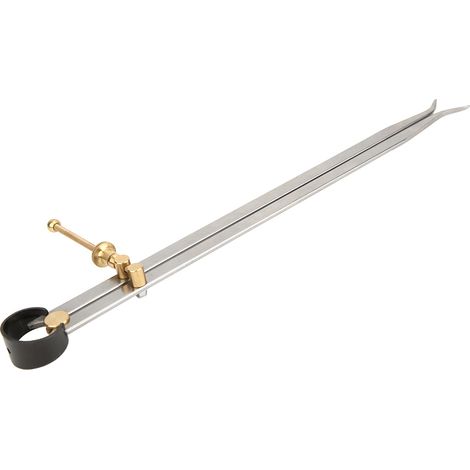 Compas à ressort en acier au carbone et laiton finement rectifié, à pieds plats, à ressort interne, 300 mm (1/5)