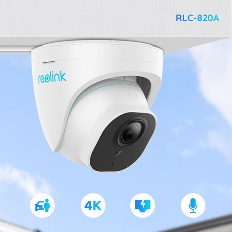 Reolink 4K Telecamera PoE Esterno Dome con Rilevamento di Persone/Veicoli, Videosorveglianza con Time-Lapse, Impermeabile IP66, Visione Nottura IR 30m, Audio e Slot per Scheda Micro SD, Videocamere di (1/5)