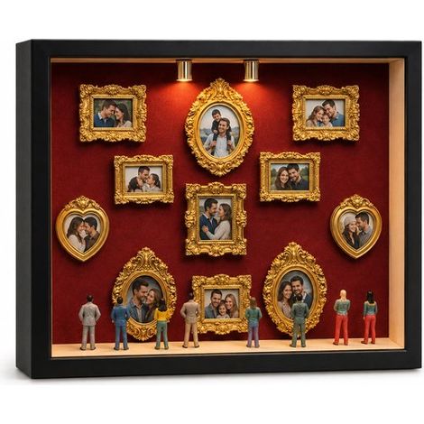 Mini musée DIY – 11 cadres + 8 figurines – Décoration vintage – Loisirs créatifs – Intérieur (1/5)