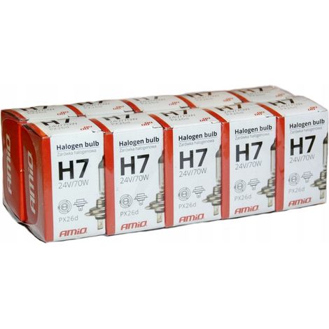 10 bombillas H7 de 24 V y 70 W con filtro UV TIR para camiones y homologación E4. (1/2)