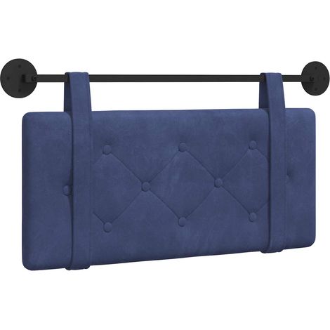 Tête de lit suspendue Bleu police 90 x 55 x 5 cm Velours (1/5)