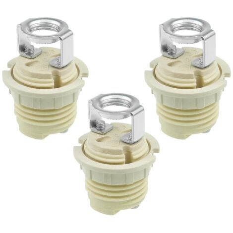 Set mit 6 G9-Lampenfassungen mit keramischer Gewindefassung (G9) für Halogenlampen und G9-Ring für Halogen-, LED- und Energiesparlampen
