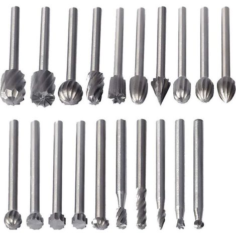 20 Pcs Fraises Rotatives HSS Burrs Rotatives Embouts de Fraisage Outil Routage de Bois Accessoires Outil Rotatif NPTERBL (1/5)
