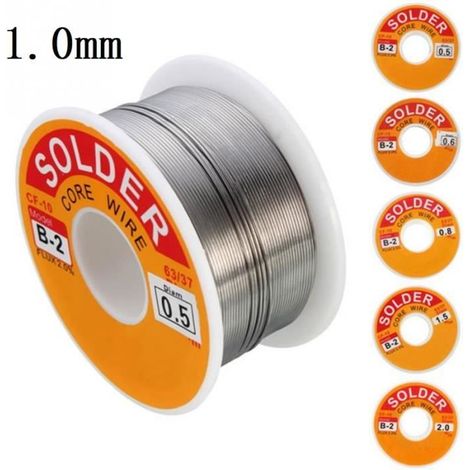 Fil de soudure - Tin - 63/37 - 100g - 1.0mm - Flux 2.0% - Sans nettoyage (1/3)