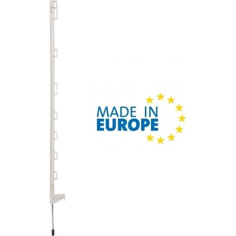Picchetto di Messa a Terra Mobile in Plastica PRO Bianco ITALFROM H 105 cm per Recinzioni Elettriche Confezione 10 Pz.
