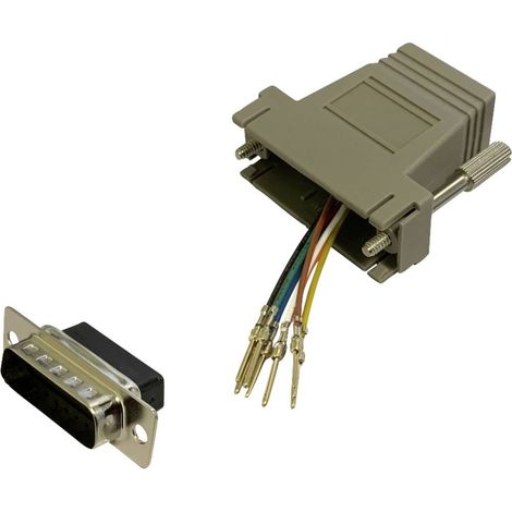BKL Electronic 10121121 Adaptateur SUB-D mâle 15 pôles - RJ45 femelle 1 pc(s) Single