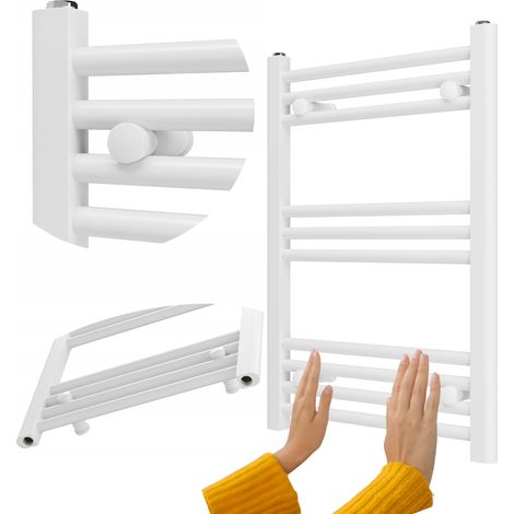 Radiateur Salle de Bain Échelle Granitan BRENO 50x70 cm Blanc Chauffage Porte-Serviettes 273W (1/5)