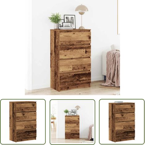vidaXL Sideboard Altholz-Optik 60x35x98,5 cm Holzwerkstoff (1/5)