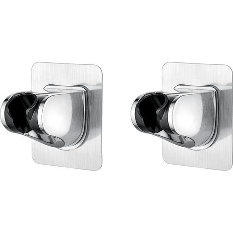 Support Douche Sans Percage Colle 3M- Support Pommeau de Douche Universel, Réglable (45°), Support Douchette Mural Charge Jusqu'à 18 kg, pour Pommeau de Douche Douchette Salle de Bain, Chro (1/5)