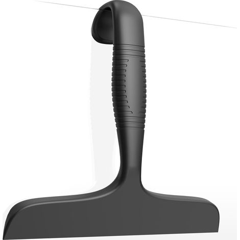 Raclette de fenêtre pour porte de douche, salle de bain, miroir, noir, avec poignée antidérapante (1/5)