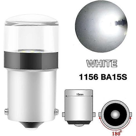Lot de 2 ampoules LED 1156 P21W BA15S R5W R10W BAU15S 1157 P21/5W BAY15D pour feux de recul/freins arrière de voiture, clignotants automatiques. (1/5)