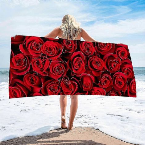 Serviette de voyage en microfibre pour femme - légère, sèche-rapide et très absorbante, idéale pour la plage, la natation, les vacances et les activités en plein air (1/5)