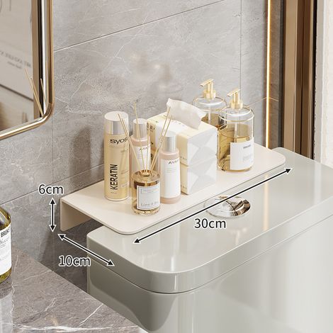 Regal über der Toilette, schmales Regal für enge Räume, weißes Wandregal 30x10x6 cm-lsw