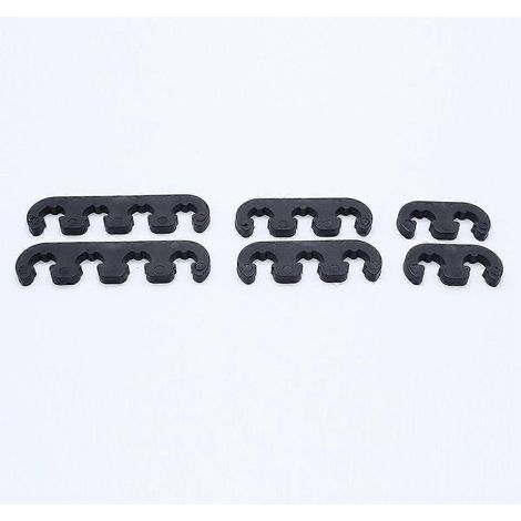 Separadores de cables de bujía de plástico de 7 mm y 8 mm, divisores, mazos, separadores universales negros para Fo