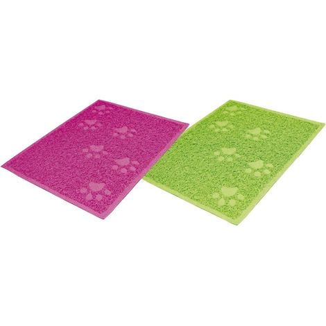 1 Tapis De Litière Pour Chat 40x30cm Fibres PVC Capture Sable Compatible Toilette Hygiénique Maison (1/4)