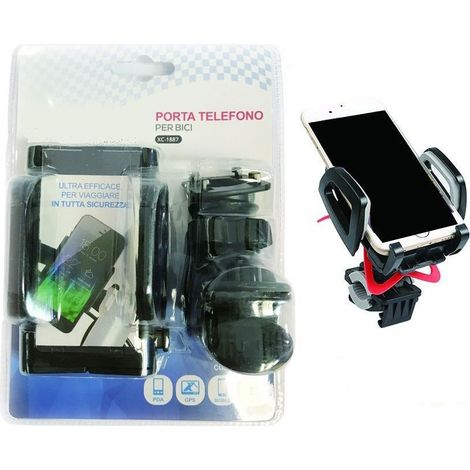 TRADE SHOP - Porta Telefono Cellulare Per Bicicletta Bici Universale Supporto Gps Pda Xc-1887 - (1/2)