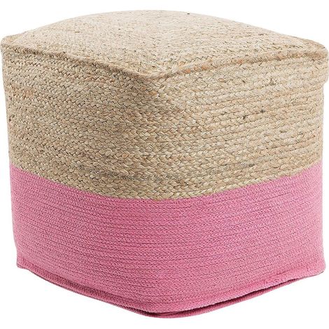 Pouffe KIRAMA Jute Pink (1/5)